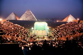 Squash in front of Pyramids